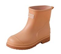 Bottes en caoutchouc pour femme - Courtes - Chaussures de pluie pour femme - Imperméables - Antidérapantes - Résistantes à l'usure - Légères - Respirantes - Confortables - Pour l'extérieur, marron, 39