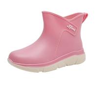 Bottes en caoutchouc pour femme - Courtes - Imperméables - Coupe-vent - Antidérapantes - Chaussures de travail d'extérieur résistantes à l'abrasion - Chaussures aquatiques tendance et confortables