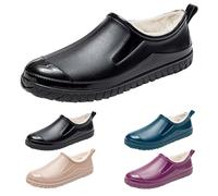 Bottes en caoutchouc pour femme de pluie imperméables, élégantes, bottes courtes avec polaire coupe-vent résistantes, chaussures de plein air, plates, bottes de travail colorées, bottines de pluie