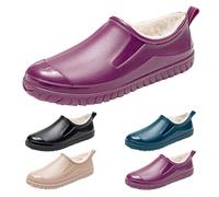 Bottes en caoutchouc pour femme de pluie imperméables, élégantes, bottes courtes avec polaire coupe-vent résistantes, chaussures de plein air, plates, bottes de travail colorées, bottines de pluie