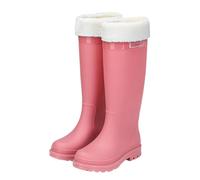 Bottes en caoutchouc pour femme - En silicone - Doublure chaude - Imperméables - Antidérapantes - Pour l'hiver - Usage quotidien, 03 rose., 34 EU