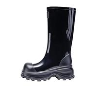 Bottes en caoutchouc pour femme - Membrane imperméable - Antidérapantes - Résistantes à l'abrasion - Pour l'hiver et l'extérieur, Noir 01, 38.5 EU