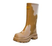 Bottes en caoutchouc pour femme - Membrane imperméable - Antidérapantes - Résistantes à l'abrasion - Pour l'hiver et l'extérieur, 02 - Marron., 37 EU