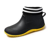 Bottes en caoutchouc pour femme, unies, tendance, courtes, imperméables et antidérapantes, pour femme, jaune, 35 EU