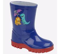 StormWells Bottes en caoutchouc Dinosaure Wellington pour garçons Marine