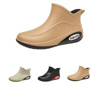 Bottes en caoutchouc pour homme - Bottes de pluie pour homme - Imperméables et antidérapantes - Bottes de pluie courtes - Semelles en caoutchouc - Bottes de trekking classiques résistantes à