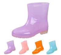 Bottes en caoutchouc pour homme et femme - Antidérapantes - Imperméables - Pour la pluie - Bottes de pluie - Bottes courtes tendance - Bottines de pluie pour le jardin, la pêche (36-44), lilas, 39 EU