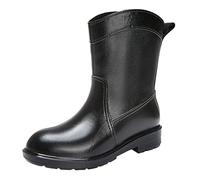 Bottes en Caoutchouc pour Homme et Femme Bottine Bottines de Sécurité Antidérapant Unisexes Courtes Doublure Tissu Pluie Antidérapantes Protective Footwear Dull
