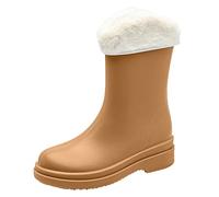 Bottes en Caoutchouc pour Homme et Femme Bottines d'hiver de Sécurité Antidérapant Confortables légantes tanche Chaussures Extérieur Rembourrage EVA Travail