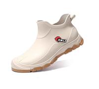Bottes en Caoutchouc pour Homme et Femme Bottines d'hiver Imperméables Confort Montante Chaussures de Pluie Imperméable Rembourrage EVA Protective Footwear Dull