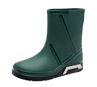 Bottes en Caoutchouc pour Homme et Femme Extérieur Imperméable l'eau habillées Chaussures d'eau Basses Cheville Antidérapant Rembourrage EVA de Pluie Courtes