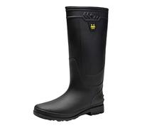 Bottes en caoutchouc pour homme - Imperméables - Soutien de la cheville - Antidérapantes - En caoutchouc robuste - Avec isolation thermique - Pour l'extérieur et la chasse, Noir , 52