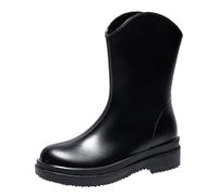 Bottes en caoutchouc pour homme - Large mollet amovible avec intérieur en coton - Bottes de pluie d'extérieur en caoutchouc, Noir , 39.5 EU