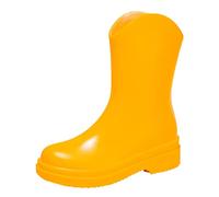 Bottes en caoutchouc pour homme - Large mollet amovible avec intérieur en coton - Bottes de pluie d'extérieur en caoutchouc, jaune, 39.5 EU