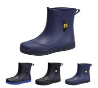 Bottes en caoutchouc pour homme - Légères - Taille 44 - Bottes de pluie pour homme - Chaussures de sécurité - Bottes de travail - Bottines de jardin imperméables - Semelles en caoutchouc - Bottes de