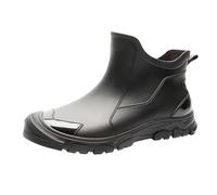 Bottes en caoutchouc unisexes imperméables - Bottes de pluie antidérapantes - Bottes d'extérieur courtes avec semelle en caoutchouc - Bottes de loisirs - Bottines de pluie à enfiler - Bottes de jardin