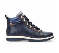 Bottes En Cuir À Lacets Et Zip Pikolinos Vigo Pour Femmes Bleu Marine