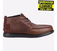 Toms Hommes Navi Moc Chukka Bottes Cuir à Lacets Marron