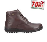 Fleet & Foster Geai Hommes Étanche Mémoire Mousse Cuir Confort Bottes Marron