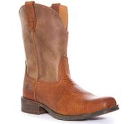 ARIAT Rambler En Bout Carré Cow-Boy Bottes Cuir Fauve Marron Taille UK 3 - 8