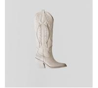 Bottes en cuir femme BRONX New-Kole Western - Talons - Crème 38