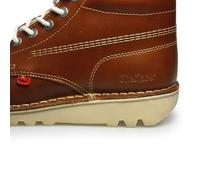 Bottes en cuir Kick Hi Core KICKERS enfant Dark Tan Marron - lacets - UK 9 / EU 43 45