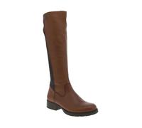 Bottes en cuir marron RIEKER - Talon bloc 3,5cm - Hauteur tige 41cm - Fermeture à zip 38