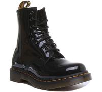 Bottes En Cuir Noir Brillant Pour Femmes Dr Martens 1460 Taille EU 36-42