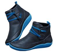 Bottes en cuir pour homme - Coupe large - Vintage - Chaussures de marche - Chaussures de marche orthopédiques légères à talon bas - Bottes de randonnée confortables et imperméables - Chaussures de