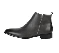 Bottes en cuir pour homme - Noir - Chaussures d'affaires - En cuir - Petit talon Oxford - Imperméables - Chaussures Derby confortables - Chaussures de costume élégantes à lacets, gris, 41 EU