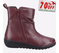 Fleet & Foster Femmes Brecknock Décontracté Mode Cuir Fermeture Bottes Bordeaux