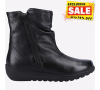 Bottes En Cuir Zippées Noires Casual Fashion Fleet & Foster Pour Femmes