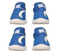 Bottes en maille respirante pour chien - Avis d'évasion - Fermeture à boucle - Bleu (type 2)