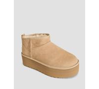Ugg - Bottines à plateforme - W Classic Ultra Mini Platform Sand pour Femme en Laine - Taille 10 US - Marron Marron 10 US