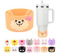 Bottes en silicone en forme d'animal mignon pour Stanley, 1,2 l, housse de protection de fond de bouteille pour gobelet, bottes Stanley 20 887,5 g, accessoires de tasse pour Quencher IceFlow