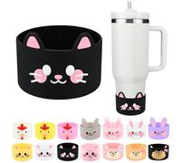 Bottes en silicone en forme d'animal mignon pour Stanley, 1180 ml, housse de protection pour fond de bouteille pour gobelet, bottes Stanley 20 887,5 g, accessoires de tasse pour Quencher IceFlow