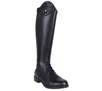QHP Bottes d'équitation Romy Junior - Taille : 40 - Tige : large - Couleur : noir