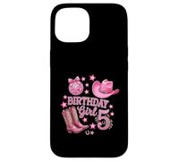 Bottes et Chapeau de Cowgirl pour 5ème Anniversaire Rose Disco Western Coque pour iPhone 15