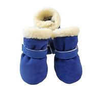 Bottes Et Chaussons pour Chiens,Chausson Chien Chaussures imperméables et Chaudes for Animaux de Compagnie, Bottes Neige antidérapantes for Petites Races, Chiots, Chats, 4 pièces(Blue,L)