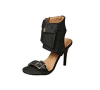 Bottes Femelles Hautes À Talons Carrés Respirant Évidé Été Femme Boots Souple Elégantes Fashion Femmes Bottes Moderne classiques à boucles Cuir Bottines femme Confortable Imperméables Chaudes