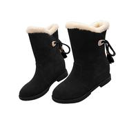 Bottes Femme Elégantes avec Talon Large Bas Mode Boots de Trekking Outdoor Confortables Résistantes et Légères Botte Décontractées à la Mode Femme Bottes Courtes Hiver Botte Antidérapant Légères