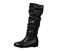 Bottes Femme Genou Haute Confortable Cuissarde Tirer Sur Automne Temps Hiver Boots Vintage Bottes Classique Western Chaussures Botte Montantes Hipster Club Fête Boots Fille Women Shoes