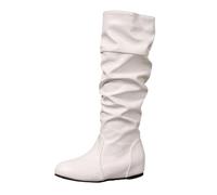 Bottes Femme Genou Haute Confortable Cuissarde Tirer Sur Automne Temps Hiver Boots Vintage Bottes Classique Western Chaussures Botte Montantes Hipster Club Fête Boots Fille Women Shoes