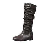 Bottes Femme Genou Haute Confortable Cuissarde Tirer Sur Automne Temps Hiver Boots Vintage Bottes Classique Western Chaussures Botte Montantes Hipster Club Fête Boots Fille Women Shoes