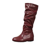 Bottes Femme Genou Haute Confortable Cuissarde Tirer Sur Automne Temps Hiver Boots Vintage Bottes Classique Western Chaussures Botte Montantes Hipster Club Fête Boots Fille Women Shoes