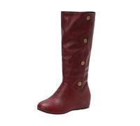 Bottes Femme Genou Haute Confortable Cuissarde Tirer Sur Automne Temps Hiver Boots Vintage Bottes Marche Classique Western Chaussures Botte Montantes Militaires Hipster Club Fête Escarpins Haute