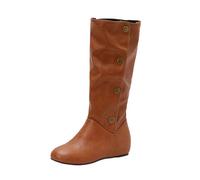 Bottes Femme Genou Haute Confortable Cuissarde Tirer Sur Automne Temps Hiver Boots Vintage Bottes Marche Classique Western Chaussures Botte Montantes Militaires Hipster Club Fête Escarpins Haute