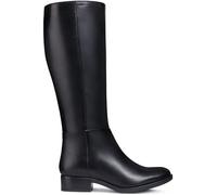 Bottes Femme Geox D Felicity en Cuir Noir - Fermeture Zip - Semelles Respirantes 37