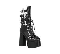 Bottes Femme grossiers Hautes À Talons à Lacets Femmes Bottes Souple Chaudes Moderne loisirs à talon carré Bottines femme classiques cuir véritable Automne Hiver Cowboy Mode
