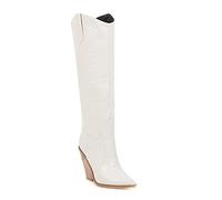 Bottes Femme Hautes Genoux pointu Femme Boot Chevalier Mode Casual Chaudes Bottines pour femmes Souple Imperméables classiques Femmes Bottines cuir véritable Automne Hiver